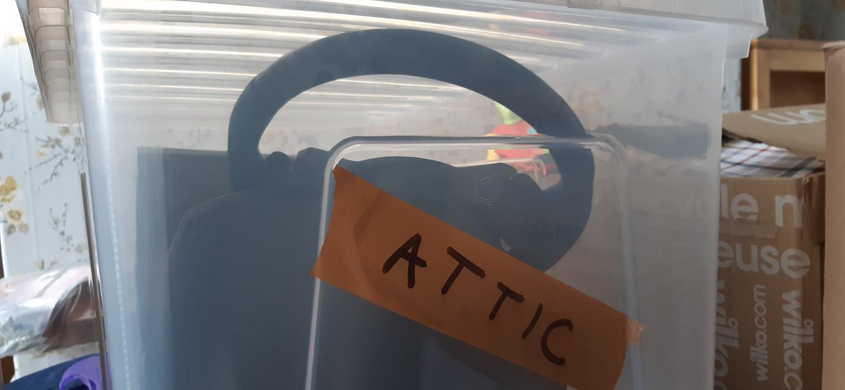 Moving day 😬

Long time viewers of the channel will no doubt recognise the legendary piece of simracing gear sat in the clear box labelled Attic... That T150 is staying with me for life! 😂