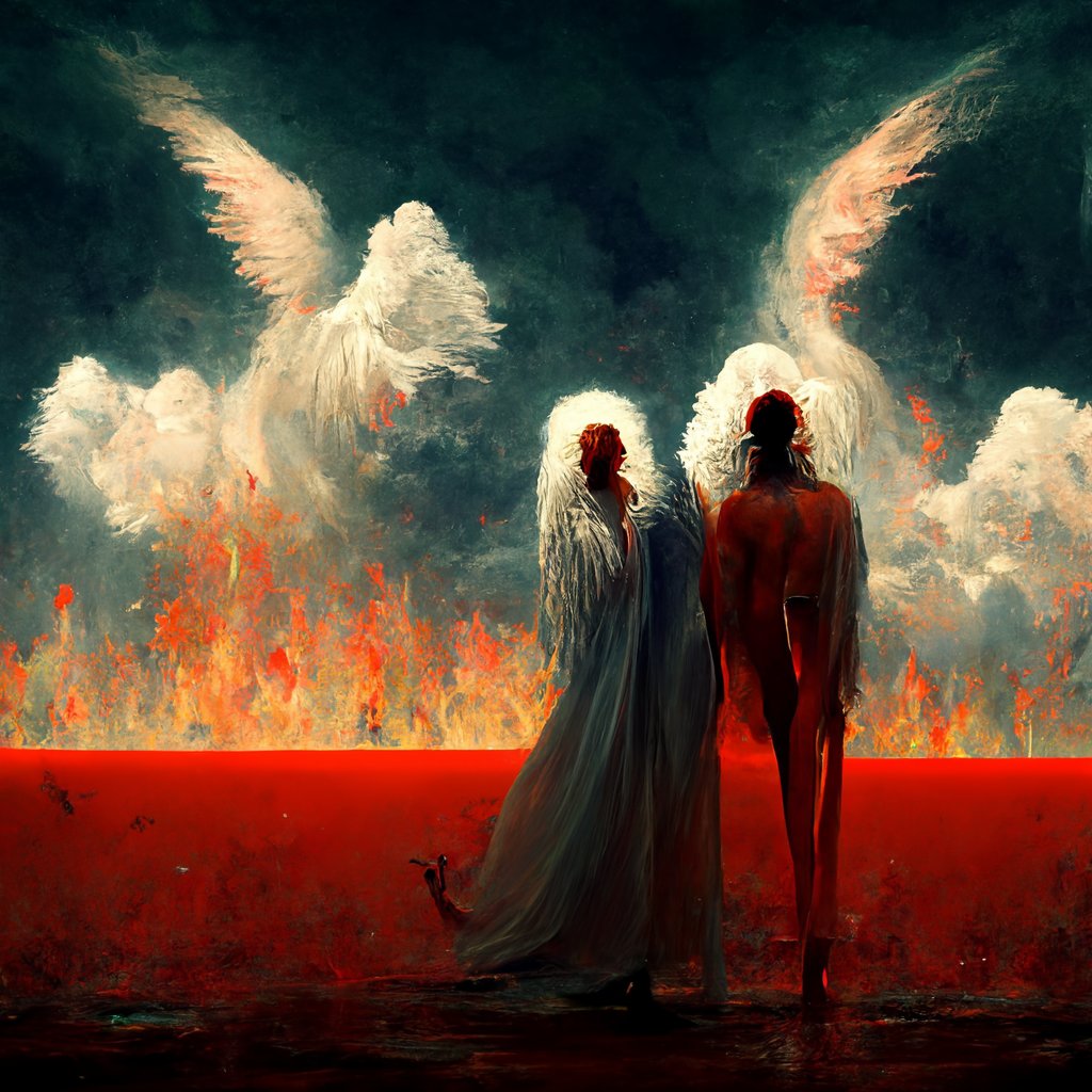 dozatadata's tweet photo. #heaven and #hell 😇👿
.
#midjorney https://t.co/K3bTFwi2WG