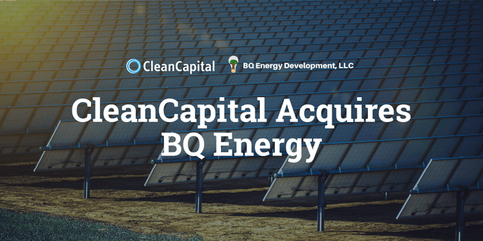 solarb2bhub's tweet photo. CleanCapital acquires renewable energy developer BQ Energy. The acquisition includes a pipeline of solar projects totaling over 1 GW in the U.S.
@CleanCapital_ @bqenergy  
https://t.co/sugr9OCpwR https://t.co/uiFGWHGJd6