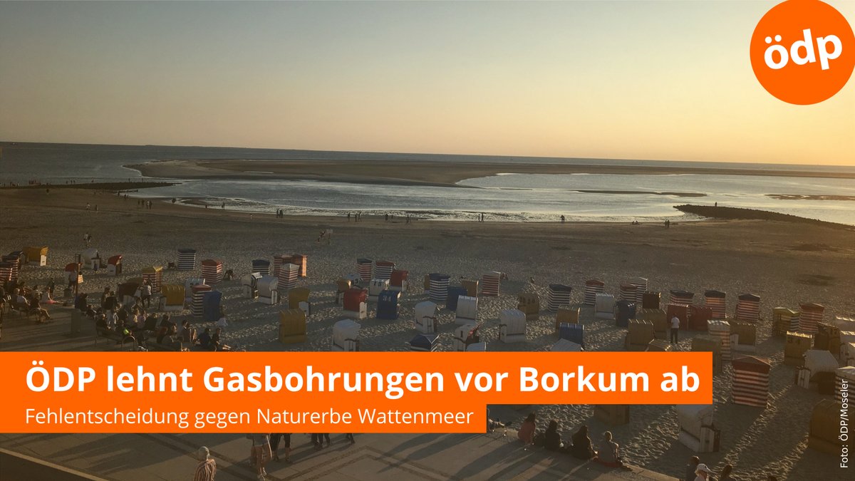 Nahe der Insel #Borkum und dem Nationalpark Niedersächsisches Wattenmeer soll Erdgas gefördert werden, was gravierende Auswirkungen auf Meeresumwelt und #Weltnaturerbe Wattenmeer  hätte. 😩 #ÖDP: Alle Möglichkeiten nutzen, um das Projekt zu verhindern. 
oedp.de/aktuelles/pres…