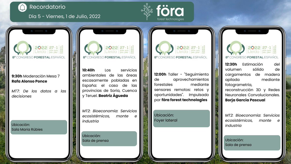 foraforestech's tweet photo. Día 4 - #8CFE 🌳🌲
Empezamos con #RafaAlonso en el taller del @go_fagus. Por la tarde @fernando_fora participa en la MT2 y #RafaAlonso en la MT7. Además, @inigoliza interviene en la MR6.
#somosföra #8CFE #soyforestal https://t.co/trndoD1MCQ
