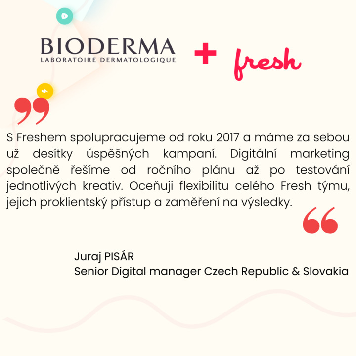 FreshServicesCZ's tweet photo. Co na naši spolupráci se značkou Bioderma říká její senior digital manager? ☺️

#freshservices #digitalnimarketing #socialnimedia #onlinemarketing #digitalnimarketingovaagentura #socialmedia #marketing #freshmarketing #socialnisite #bioderma #seo #linkbuilding #copywriting https://t.co/7rdwjPzogu