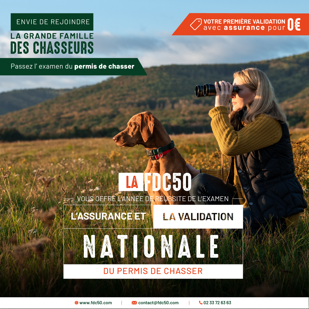 FdcManche's tweet photo. Vous avez plus de 15 ans et souhaitez passer votre permis de chasser ? Rien de plus simple ! ✨

1️⃣ Je me renseigne auprès de la fédération pour avoir le dossier,
2️⃣ Je suis la formation obligatoire,
3️⃣ Puis je chasse, accompagné d’un parrain. 

#fdc50 #permisdechasser #parrain https://t.co/8jAUSuoHWe