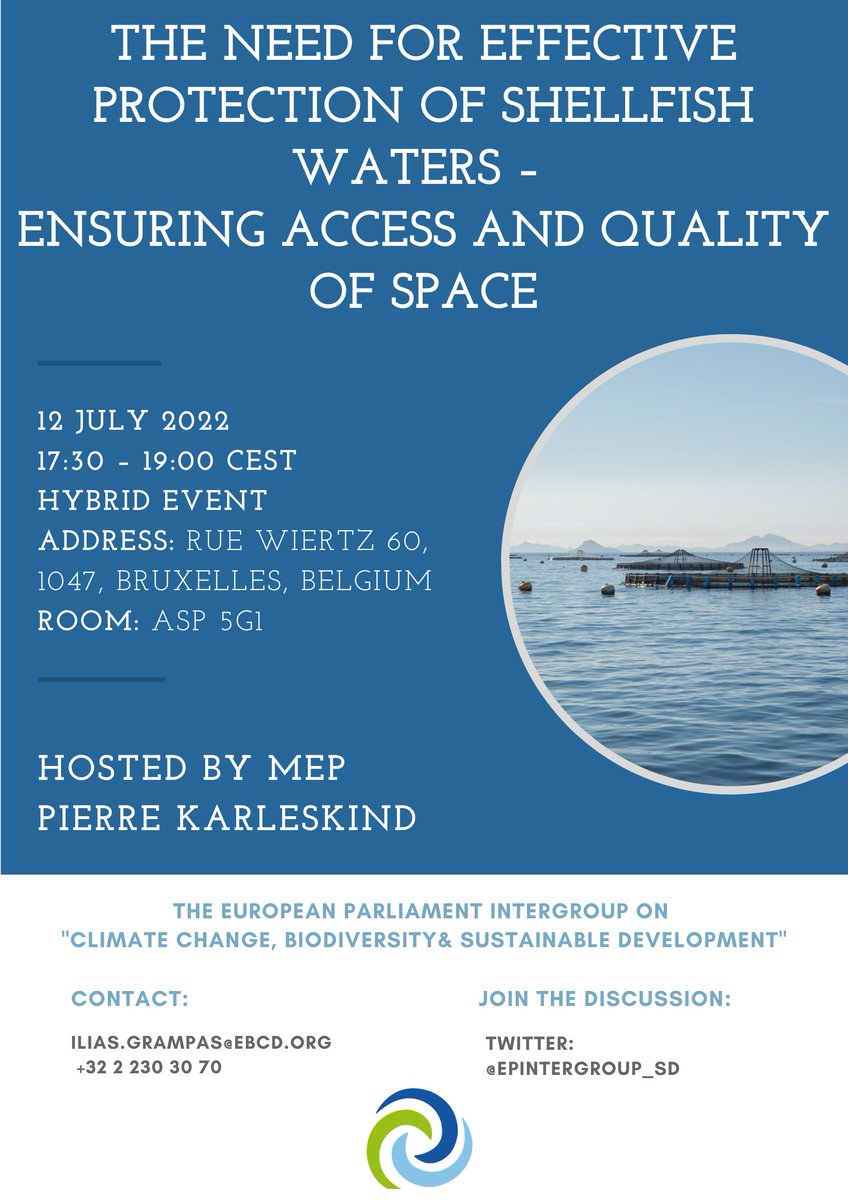 EPIntergroup_SD's tweet photo. Looking into #aquaculture &amp; particularly #shellfish farming, there's a great potential towards tackling #climate change, stimulating the #economy, improving human #health, enhancing #biodiversity &amp; building a #sustainable future. More info &amp; registrations: https://t.co/5cQoo4vKTE https://t.co/KckeZlB8Gb