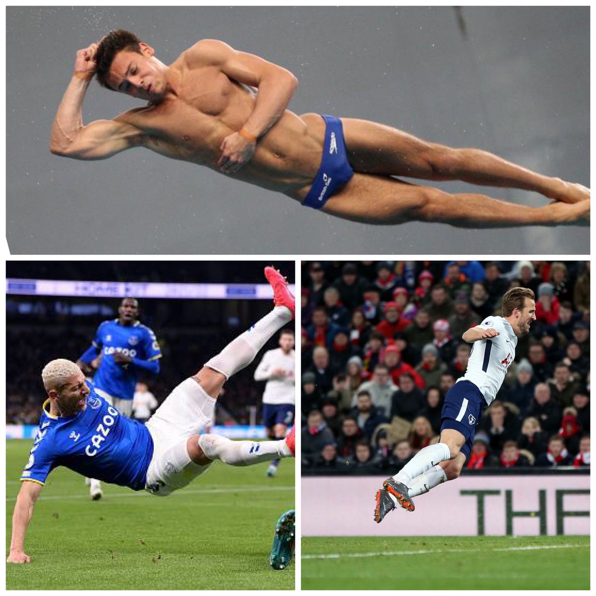 With the Spuds about to sign Richarlison for an eye watering £60m, they’re only a Tom Daley away from having the three best divers in the Premier League