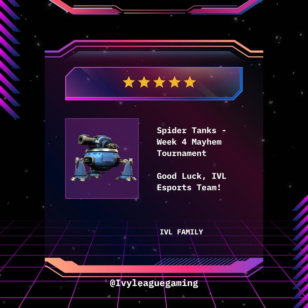 IVLGaming888's tweet photo. We don’t know what tomorrow holds, but we can build tomorrows together! 💯

Best of luck, E-sports Team! We know that you'll make a noise out there! 🧠👀

#SpiderTanks #NFT #NFTCommunity #Esports #P2E #cryptocurrency #WAGMI https://t.co/FPdfy0lJs5