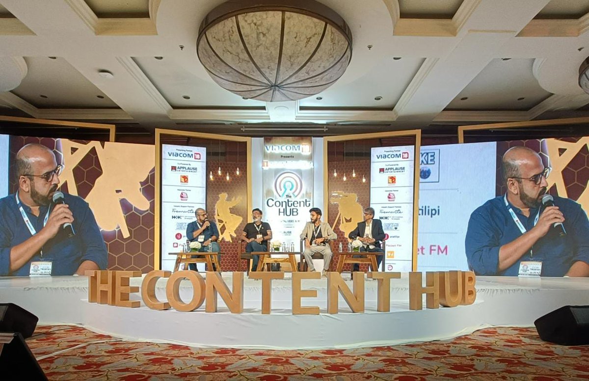 ITVNewz's tweet photo. The standard tenets apply that you’ve to stay relevant & committed, while adding something new and of value, @audiowallah @adityakuber responds to ITV’s #AnilWanvari query on dealing with challenges in the audio content space
#TCH2022 https://t.co/sm9YM10ol8