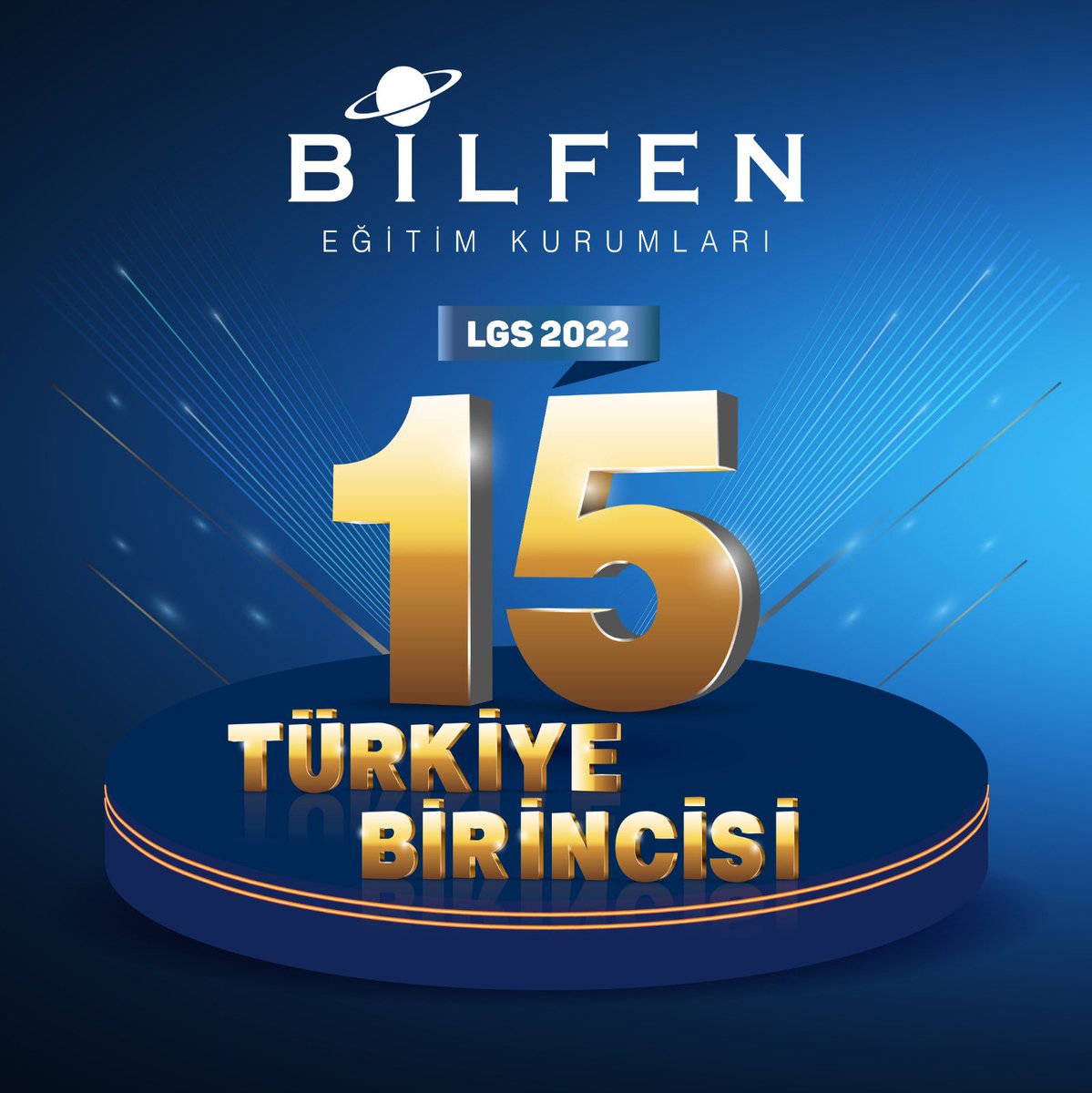 LGS 2022’de şampiyon olan 15 Türkiye birincisi öğrencimiz ve tüm mezunlarımızla gurur duyuyor, lise yaşamlarında başarılar diliyoruz. #bilfen #lgs2022