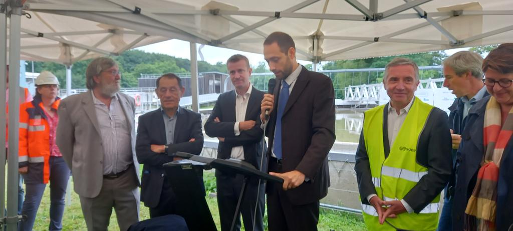 <a href="/GRDF/">GRDF</a> fière de participer aujourd'hui  à la pose de la 1er Pierre de la 1ere unité de méthanisation des boues de l’Essonne CONFLUENCE SEINE ESSONNE