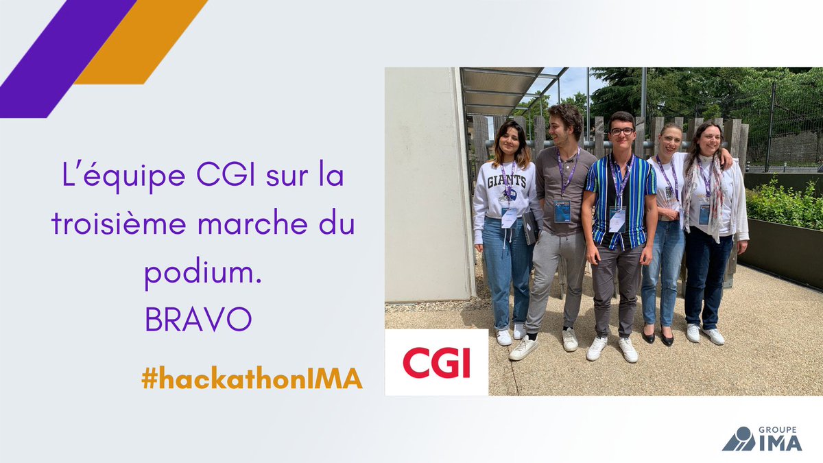 𝐂𝐞𝐭𝐭𝐞 𝐞́𝐪𝐮𝐢𝐩𝐞 𝐚 𝐝𝐞𝐮𝐱 𝐩𝐚𝐫𝐭𝐢𝐜𝐮𝐥𝐚𝐫𝐢𝐭𝐞́𝐬  : 1️⃣majoritairement composée de femmes
2️⃣ Ils ne se connaissaient pas avant. Mais ils sont sur la 3ème marche du podium avec une 👍🏽solution de planification ! En savoir + lnkd.in/eHmk-ajn #hackathonIMA