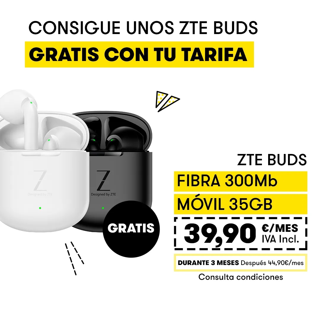 TelefonosH's tweet photo. Es la hora del ahorro con MÁSMÓVIL 💛 Fibra 300Mb + 35GB por 39,90€/mes durante 3 meses y Gratis ZTE Buds 😍 Contrata Ya y empieza a ahorrar. 🥳
Ven a visitarnos a nuestra tienda MasLife en Centro comercial Holea o llámanos al 📱 647765492 https://t.co/yL4aHmH4zq