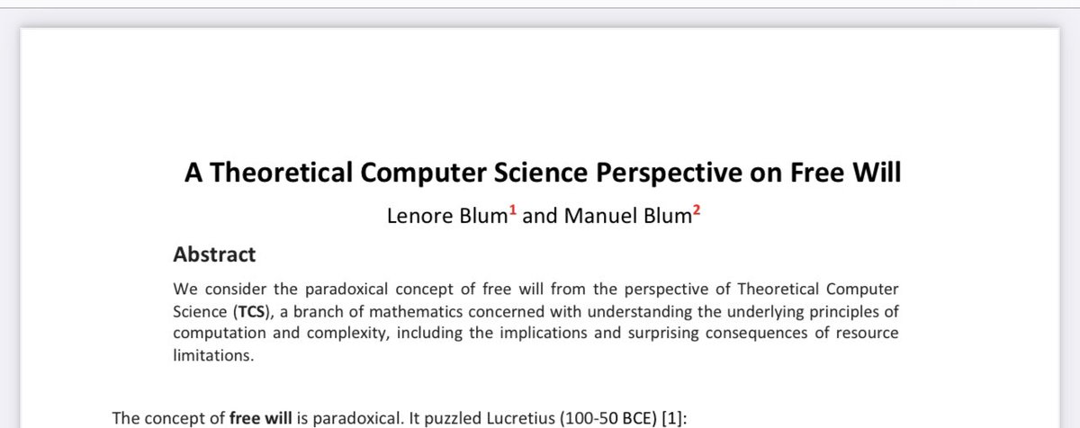 deliprao's tweet photo. CS theory “power couple” on free will, https://t.co/TKPJuCU9CL https://t.co/GW1F2QIY9Q