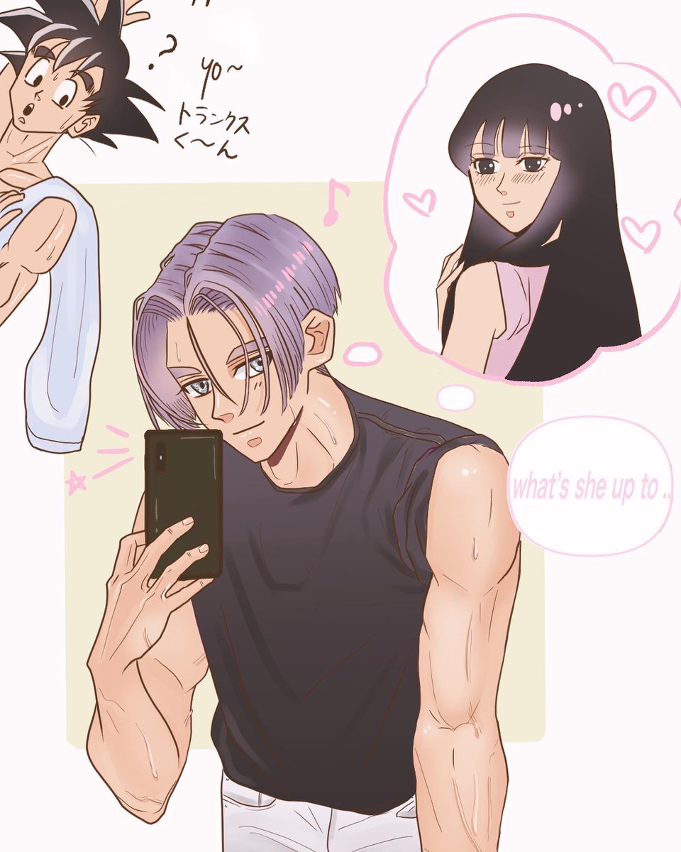 mary_chan7's tweet photo. Trunks taking a selfie after a workout 👀📸

#dragonball #dragonballsuper #trunks #トランクス #trunksxmai #CLIPSTUDIO #anime #fanart https://t.co/nANYc5w2sT