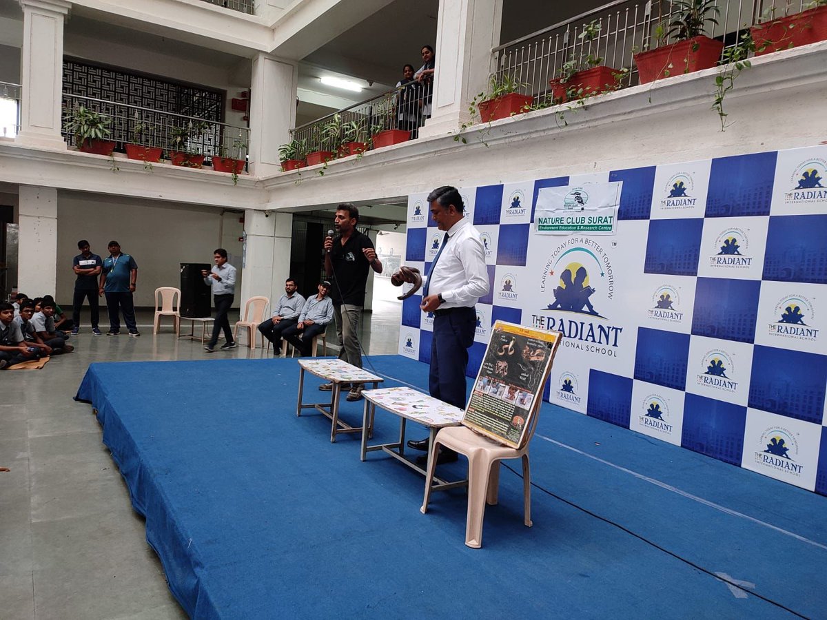 ncseerc's tweet photo. We conducted #snake #awareness program at Radiant International #School. Principal, Mr.Tushar Parmar enthusiastically supported us throughout the planning and execution of the program. Very happy to see school integrating such #important life #skills in their curriculum 🙂#surat https://t.co/GtzhctwAhi