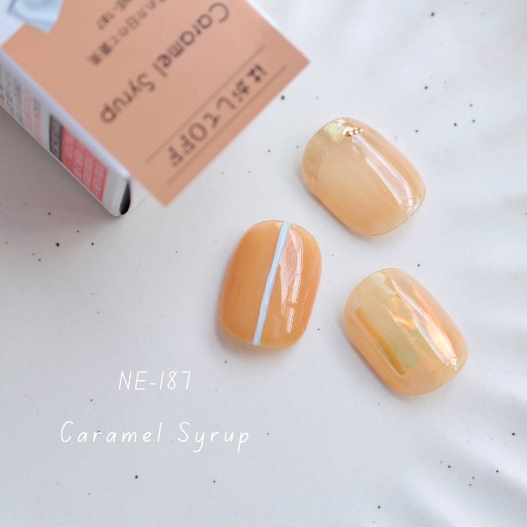 asari_nail's tweet photo. 色別バージョン🎨
NE187は一応イエロー系ってなってるけど、個人的にはオレンジっぽいなって思ってる。どっちもパッと映える綺麗なカラーなので夏は特におすすめ💛 https://t.co/zZyhKTfSC7