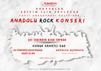 Konuk sanatçı olarak EGE'nin bize destek verdiği konserimize sizde bağış yapabilir, bir çocuğun eğitim hayatına dokunabilirsiniz.
#2000 iyi insan arıyoruz 
#doktorlareğitimiçinsöylüyor