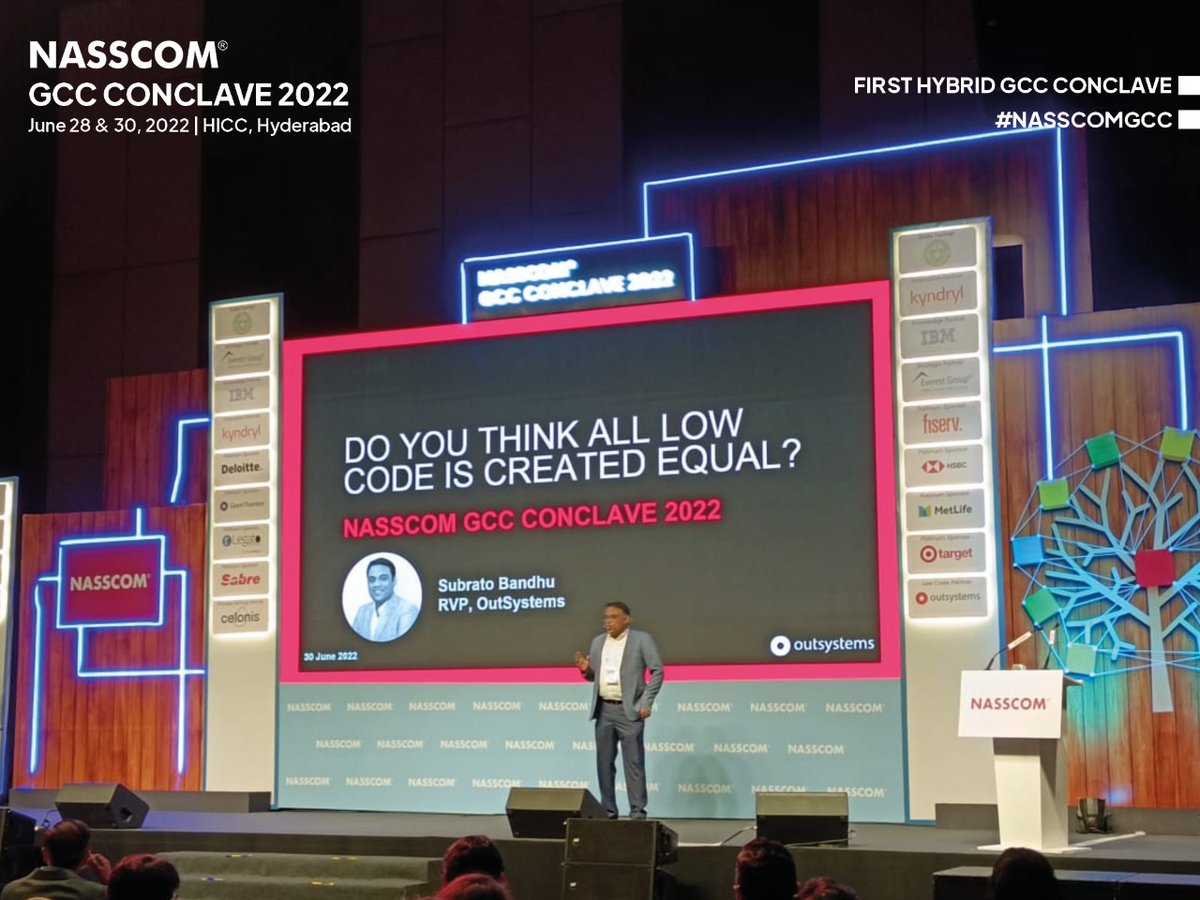 NasscomEvents's tweet photo. During the first masterclass at the 12th #NASSCOMGCC Conclave, Subrato Bandhu, @OutSystems busted some myths around #lowcode and demonstrated how low code is delivering agility to business across industries.

Follow us for LIVE updates today!

#nasscomevents #12thNASSCOMGCC #RPA https://t.co/sXYZwCGrTY