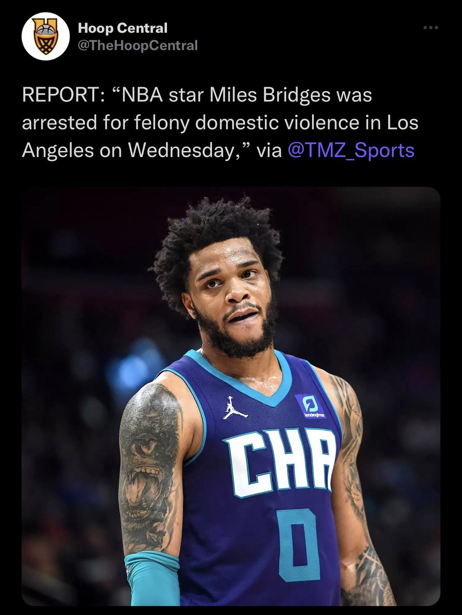 Mfs wanna get out the trenches Miles Bridges want to get in 💀