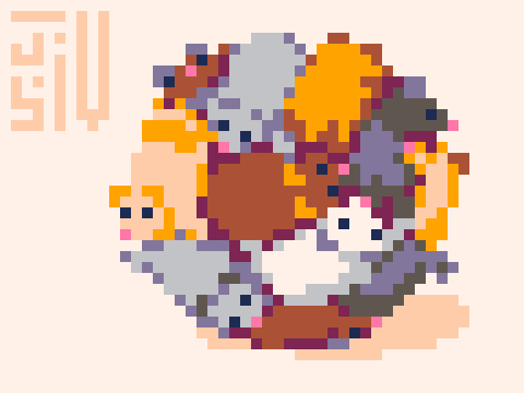 Just a #HamsterBall @Pixel_Dalies #Pixel_Dailies #PixelArt #PICO8 (1609x Streak!)