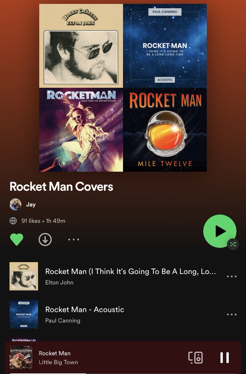 rhertless's tweet photo. Can we please discuss 👇the multiple layers of the symbolic meaning in the Amazingly Gifted Genius Talent of SIR Elton John’s “Rocket Man” 

I ❤️ the original.
I ❤️ the Me First and the Gimmie Gimmies Punk Cover
I ❤️ the Iron Horse BLUEGRASS cover
I would ❤️ a reggae version? 🤷🏼‍♂️ https://t.co/xxLGVmElkS