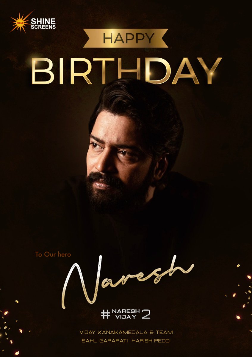 Vijay Kanakamedala (@dirvijayk) on Twitter photo Wishing Happy B'day to my Hero <a href="/allarinaresh/">Allari Naresh</a> who always encouraged & inspired me strive hard β€οΈ
Such ease, poise, brilliance and compassion in one amazing man we are not likely to witness ever again!
Can't wait to start our next thrilling journey #NareshVijay2
#HBDAllariNaresh Wishing Happy B'day to my Hero <a href="/allarinaresh/">Allari Naresh</a> who always encouraged & inspired me strive hard β€οΈ
Such ease, poise, brilliance and compassion in one amazing man we are not likely to witness ever again!
Can't wait to start our next thrilling journey #NareshVijay2
#HBDAllariNaresh