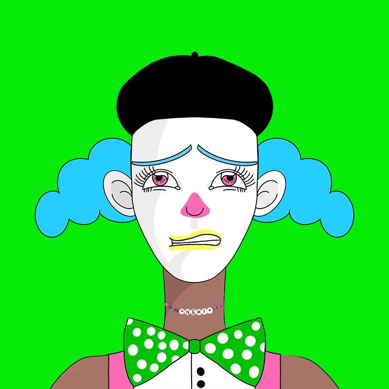 LadyClownClub's tweet photo. Mint your free clown to cope during the bear market at because we are ngmi 

https://t.co/zQI7wyZjFg

#FreeMint #NFTs #FreeNFTs https://t.co/EEcOgES3vV