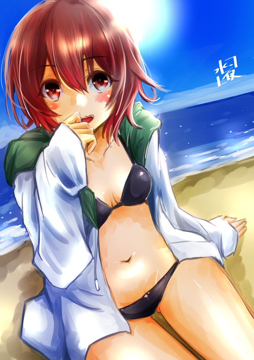 #梅雨明けなので水着絵を張る 