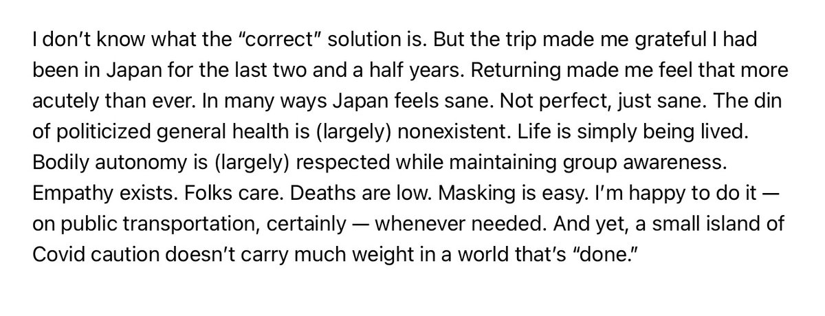 poswald's tweet photo. This paragraph about covid from @craigmod (in the latest newsletter) is so well put. https://t.co/zJ9oZXaKc1