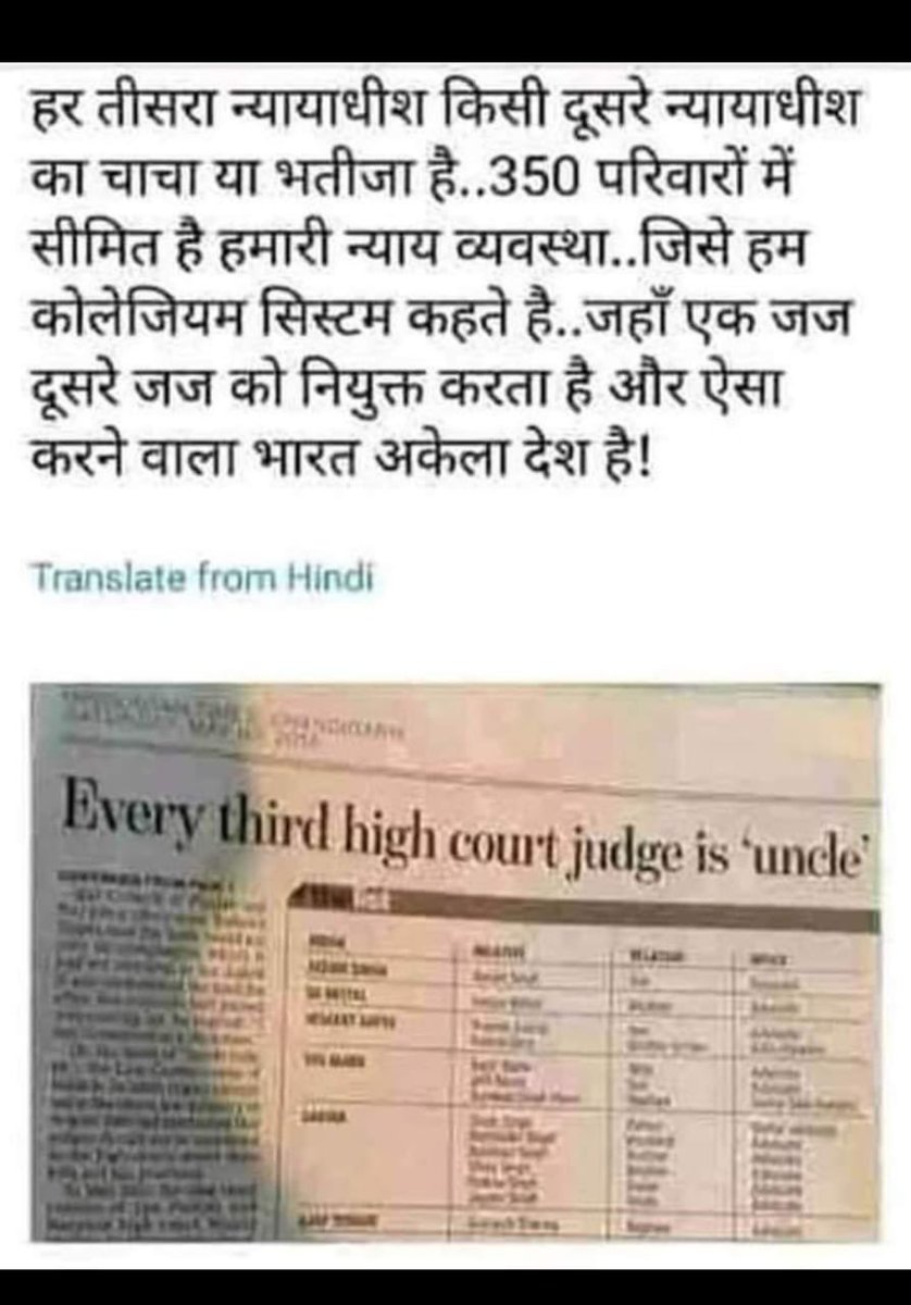 singhdip's tweet photo. @harfesadaqat @OfficialSauravD In an article it was revealed that only 350 families till today are into the judiciary. Later on the article was deleted from all platform. 
Thats why i am@saying NEVER TRUST JUDICIARY. https://t.co/EawWBx9fH4