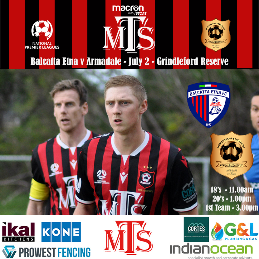 ArmadaleSoccer's tweet photo. We are back in NPLWA Men's action on Saturday, when we visit Grindleford Reserve to take on Balcatta Etna - Get along and support the boys - 'Come on Army' #WeAreArmy #oneclub #footballwest https://t.co/Czcuyo8kwG