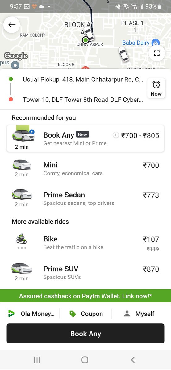 vikas714's tweet photo. @Olacabs @nitin_gadkari  @TransportDelhi @MORTHIndia
800 for 10 km from #OLA
Sir Plz look into this matter they are looting ,is there any regulations from govt side?

@aajtak @Republic_Bharat @ndtv https://t.co/cTzVf2oCfE