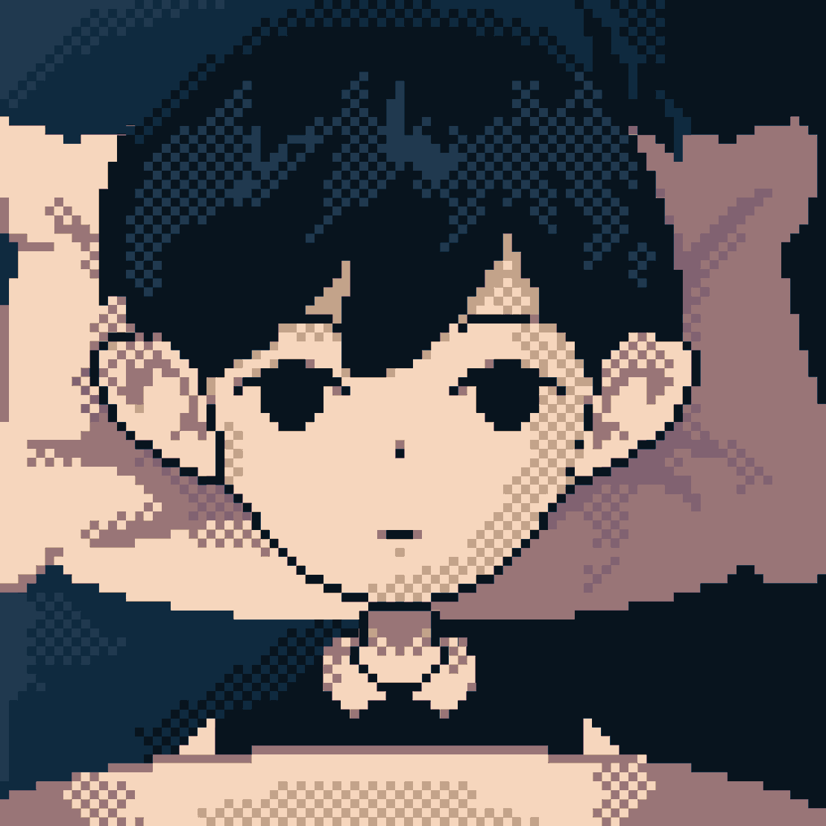 Mishoomoon's tweet photo. 2 Artwork today, lol Omori got me inspired :D
trying to learn dithering technique, and using #nyx8 palette. 

#OMORI  #omorisunny  #omori #OMORIFANART https://t.co/JcjMfu2jg9