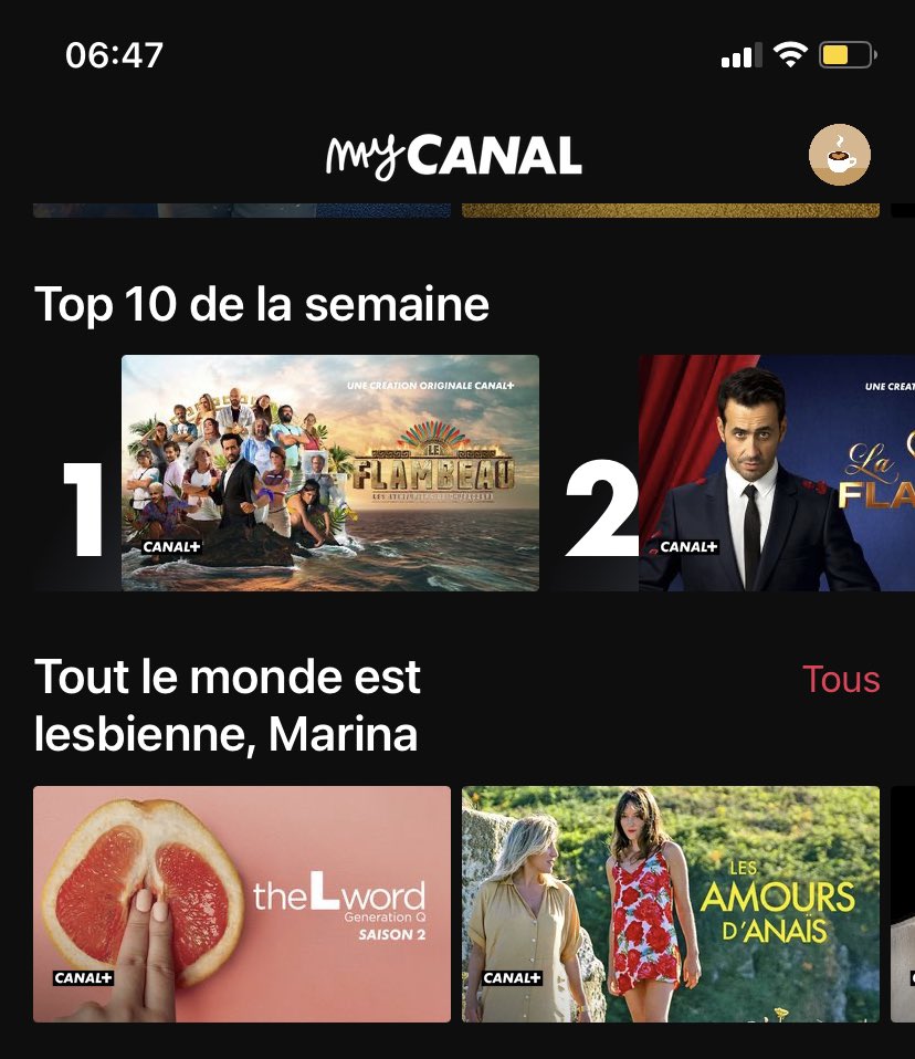 Non mais @myCANAL ils sont trop forts mdrr 🤌 Les répliques du flambeau même sur l’appli