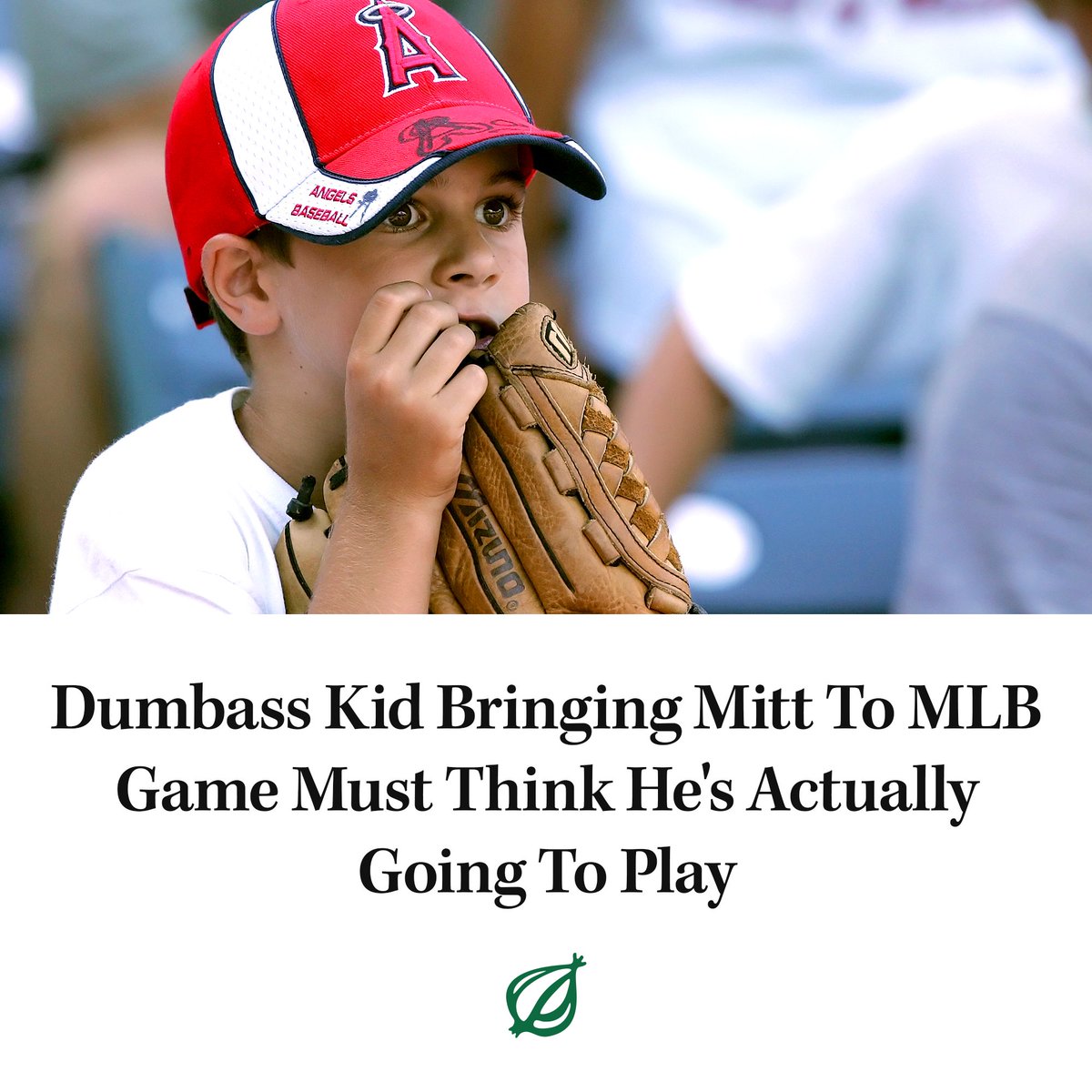 “Yeah, they’re definitely going to glance into the upper deck and sign this 60-pound kid to come man shortstop because he has own glove—what a fucking dunce,” said Angels fan Colton Morris. bit.ly/3bFFzXu
