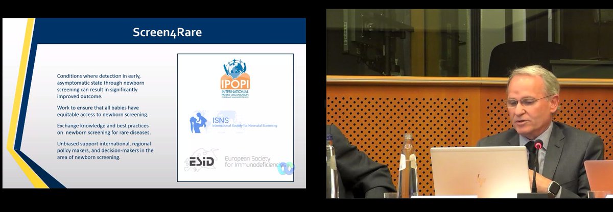 ISNSNeonatal's tweet photo. Fabio Candotti, @ESIDsociety President Elect, elaborated on #Screen4Rare activities including several upcoming events in addition to #InternationalNeonatalScreeningDay. https://t.co/fbpzPMSDAP