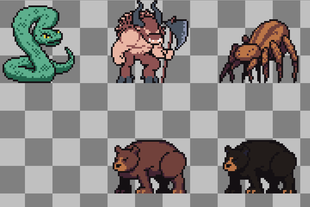 RuinsOfDust's tweet photo. Man my animal sprites are all over the place https://t.co/vHNYZp3zEf