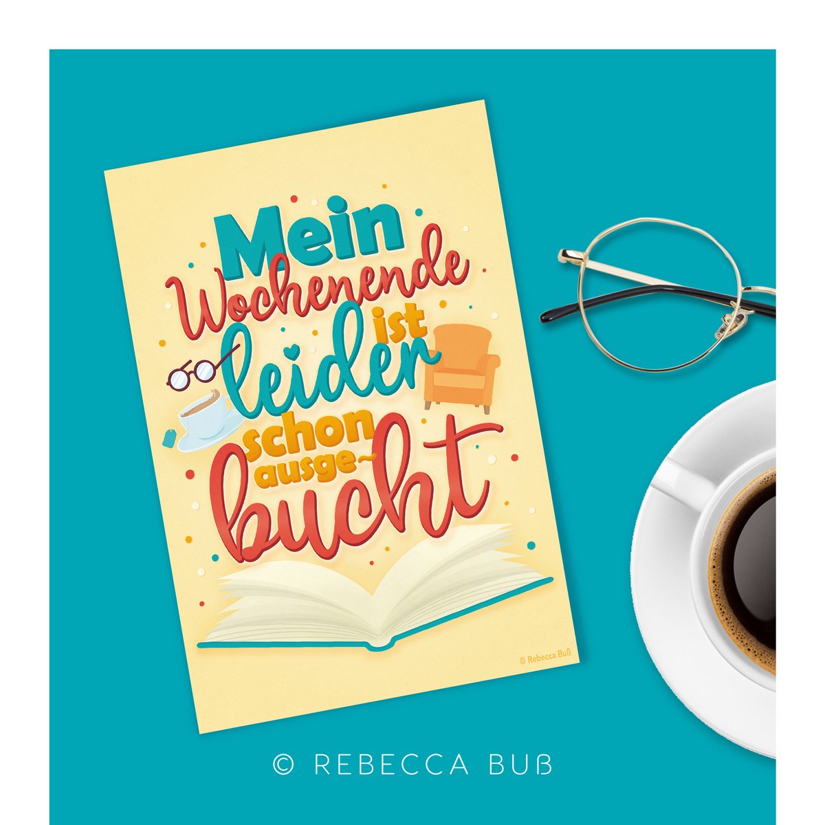 designspacerb's tweet image. Hello. I love to design cards. This one was for my mom for her birthday because she loves to read. The text says &quot;My weekend is unfortunately already booked!&quot;. Do you also love cards? What kind of cards do you like the most? 😊📚#weekendisbooked #quote #typography #illustrations