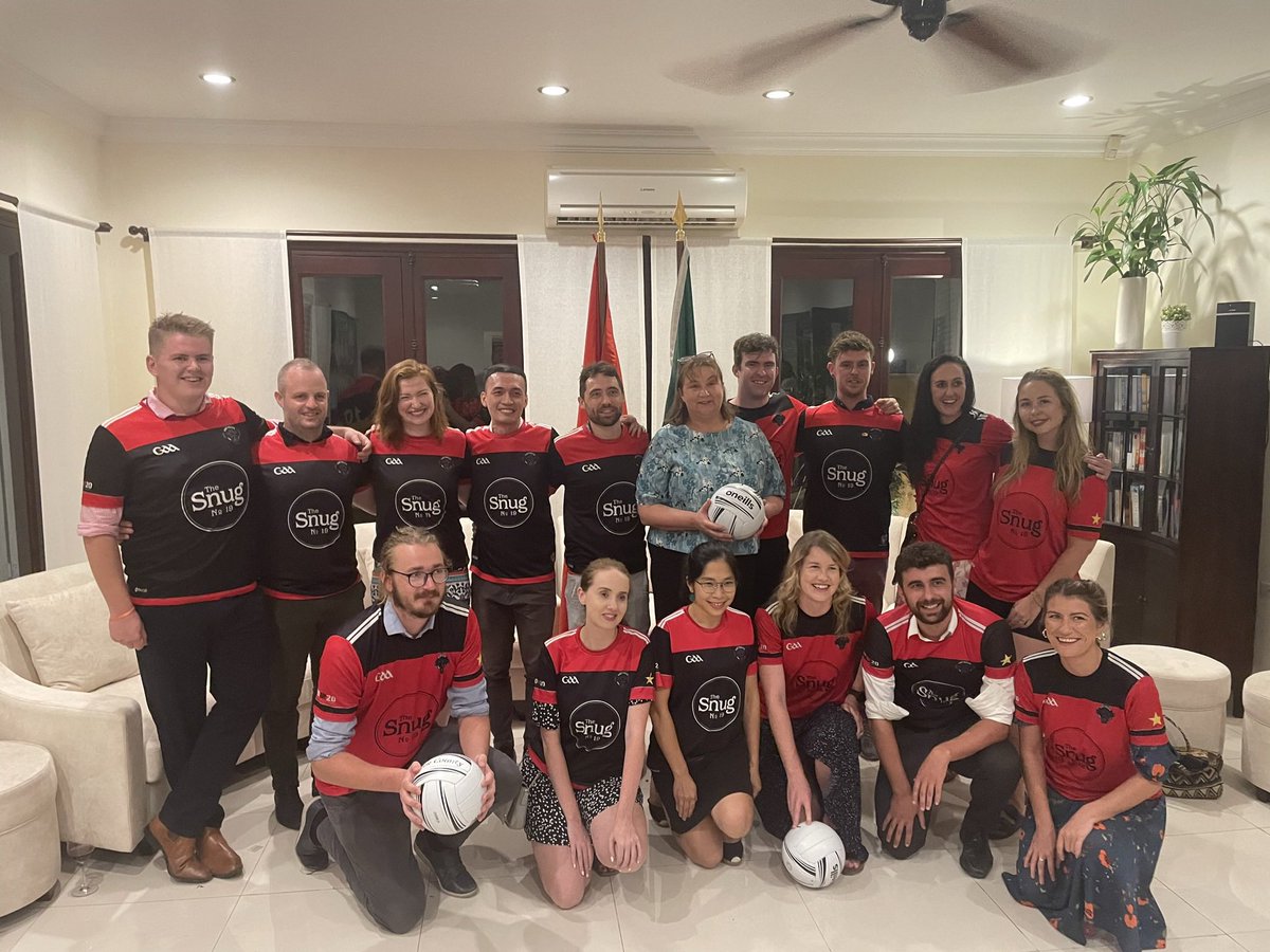 The Embassy was delighted to welcome Minister <a href="/AnneRabbitte/">Anne Rabbitte</a> to 🇻🇳 last week. Minister had a short but busy visit, travelling to Hoa Binh to see Ireland’s support to ethnic minorities, visiting #VNU and the National Children’s Hospital in Hanoi, and meeting some of 🇮🇪’s diaspora.