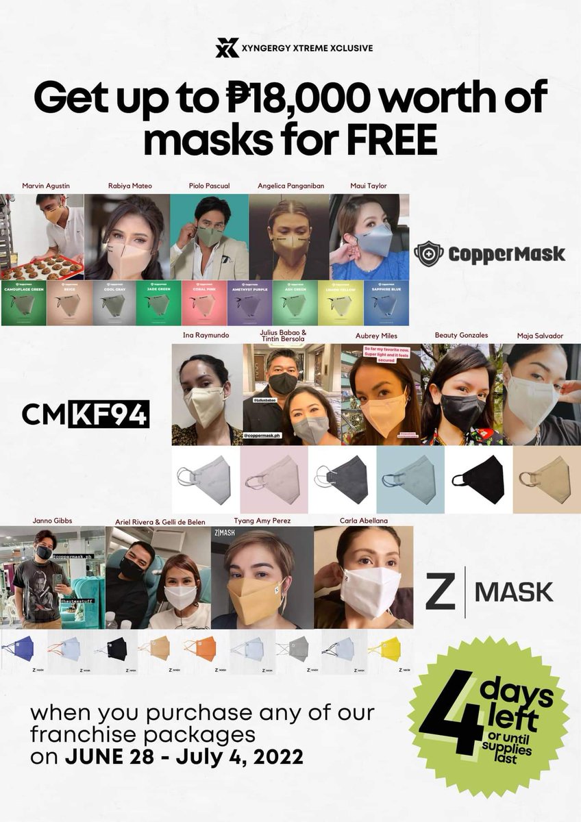 SiomaiPinoy's tweet photo. 4 Day Left‼️ Avail any of our franchise package and get additional  ₱18k worth of masks for FREE. Message us for details 

#franchise #freebie #Promo #business #siomaiking #Masks #bts https://t.co/nspIQ5JgQJ