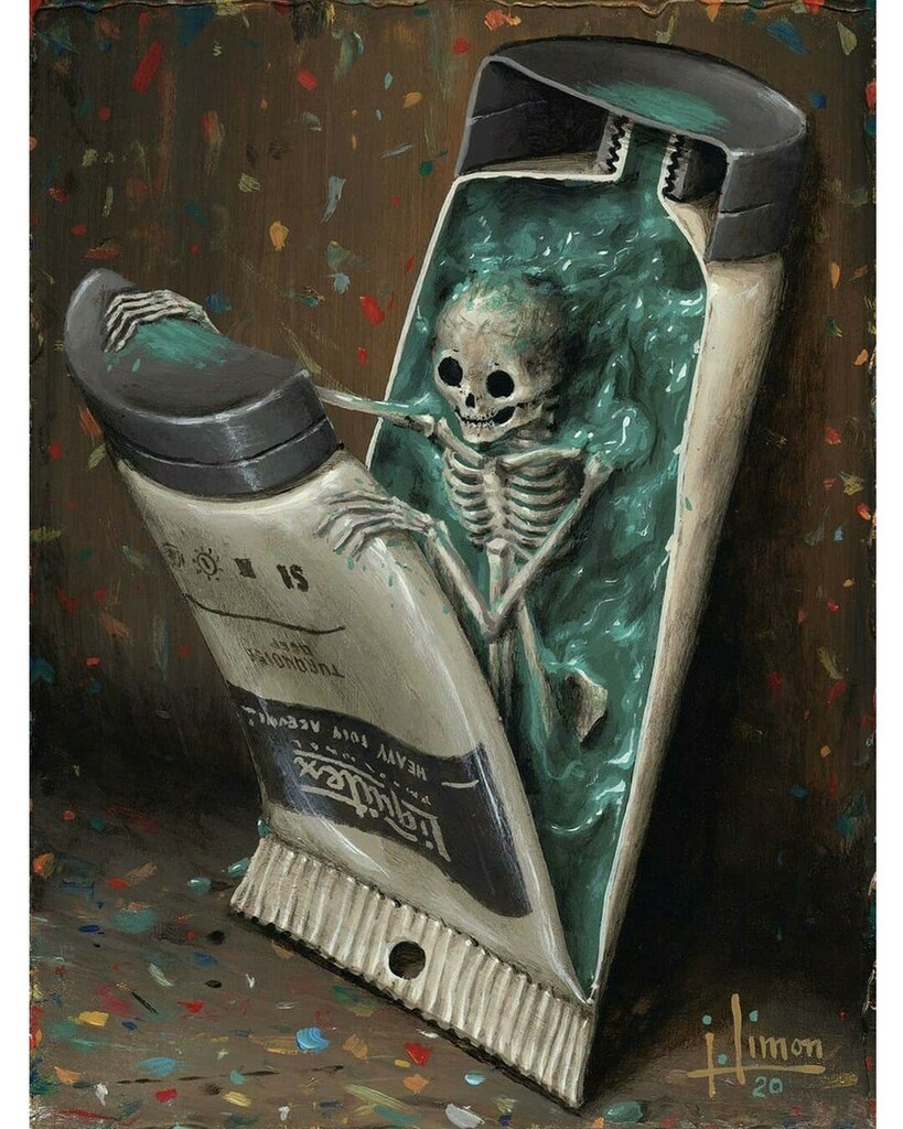 wowbywow's tweet photo. 'Born of Paint' by Jason Limon (@jasonlimon)
β’
#jasonlimon #contemporarypainting #newcontemporary #surrealpainting #skeletonart #acrylicpainting #imagination #artlover #surrealartwork #darkartworks #weirdart #darksurreal https://t.co/rV0aNE8riR https://t.co/Ca7YsUjxLS