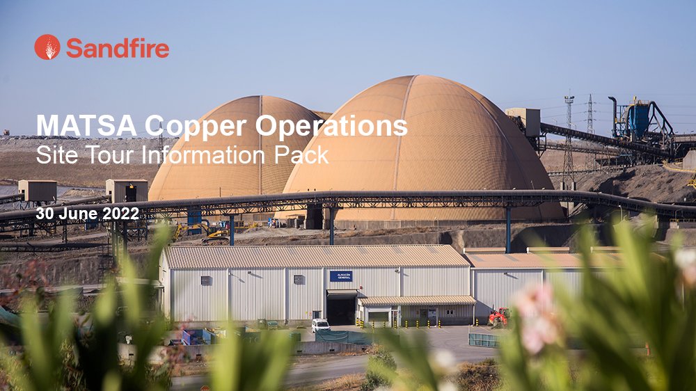 Sandfire is pleased to have released the MATSA Site Tour Presentation.  

You can view our new <a href="/VRIFYTechnology/">VRIFY Technology Inc.</a> interactive presentation deck, with 3D models and a 360 virtual site tour here @ bit.ly/3Adu5F2