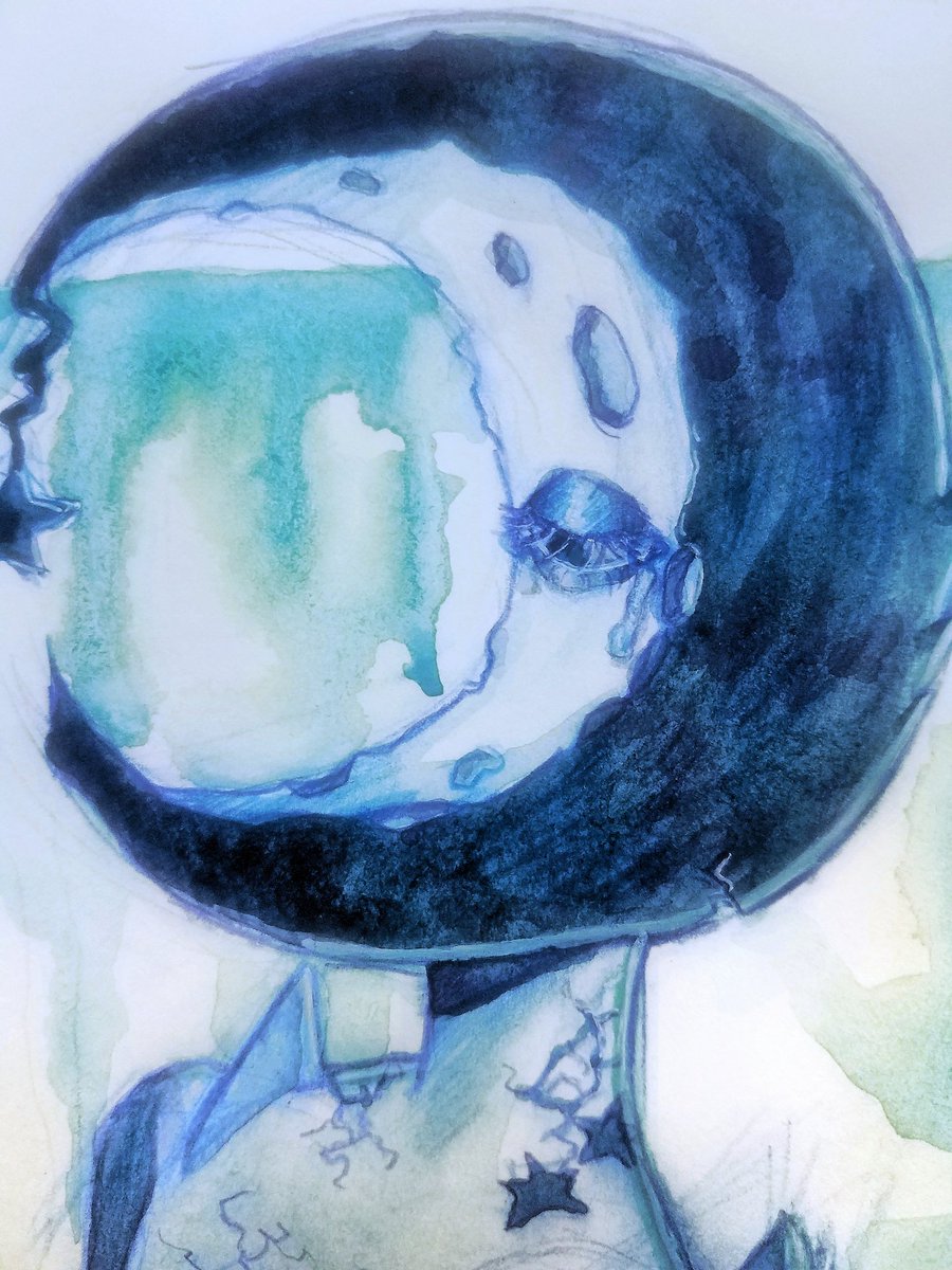Yokora_A's tweet photo. Did a #dtiys from @sushiiguts lil moon man hehe. I swear I'm gonna learn to edit photos well one day. https://t.co/7z8QO2eGzG