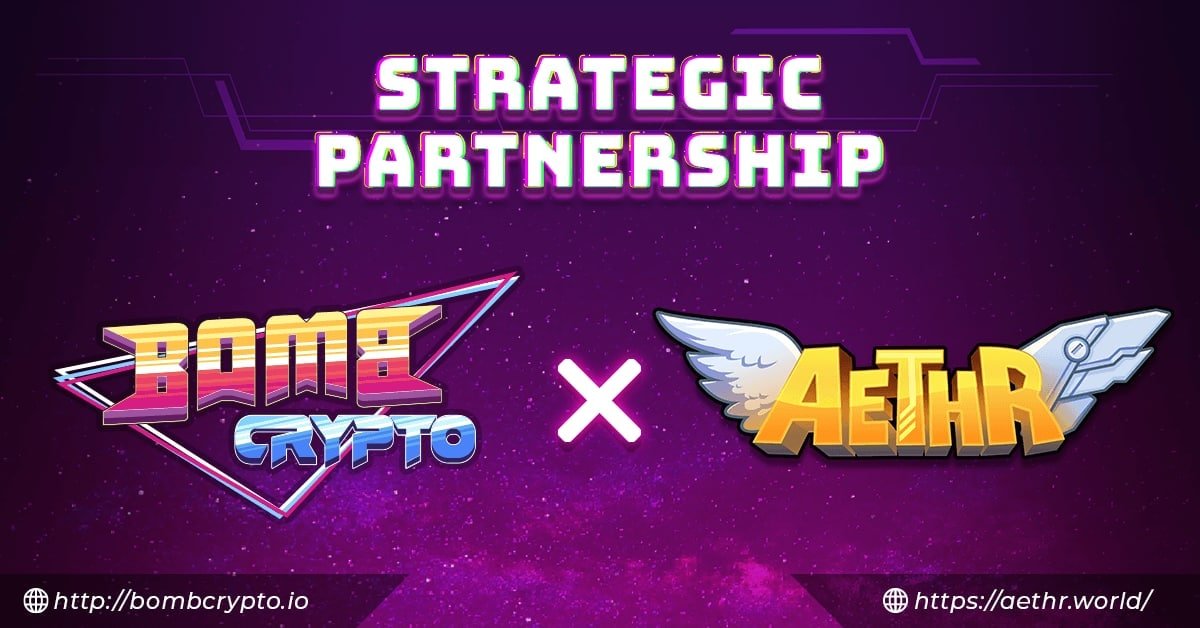 BombCryptoGame's tweet photo. 🤝STRATEGIC ANNOUNCEMENT: BOMBCRYPTO x AETHR🤝

BombCrypto is very pleased to introduce a new strategic partner - @AethrWorld 

BombCrypto and AETHR have recently declared themselves to be long-term partnerships.
Hopefully, this cooperation can be beneficial to both parties 🚀 https://t.co/DhUyx6xtVw