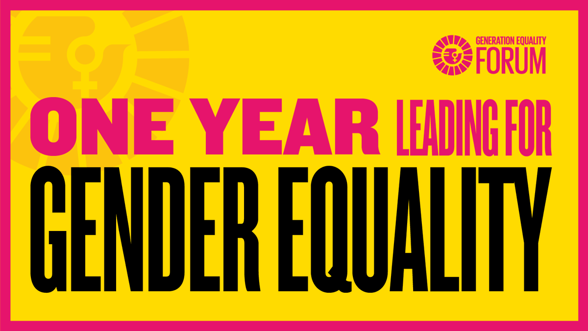 Today, we celebrate the 1-year Anniversary of the #GenerationEquality Forum. 

✔️Our commitments to gender equality stand for the rights of women and girls across the world now more than ever. 

Join us and #ActForEqual