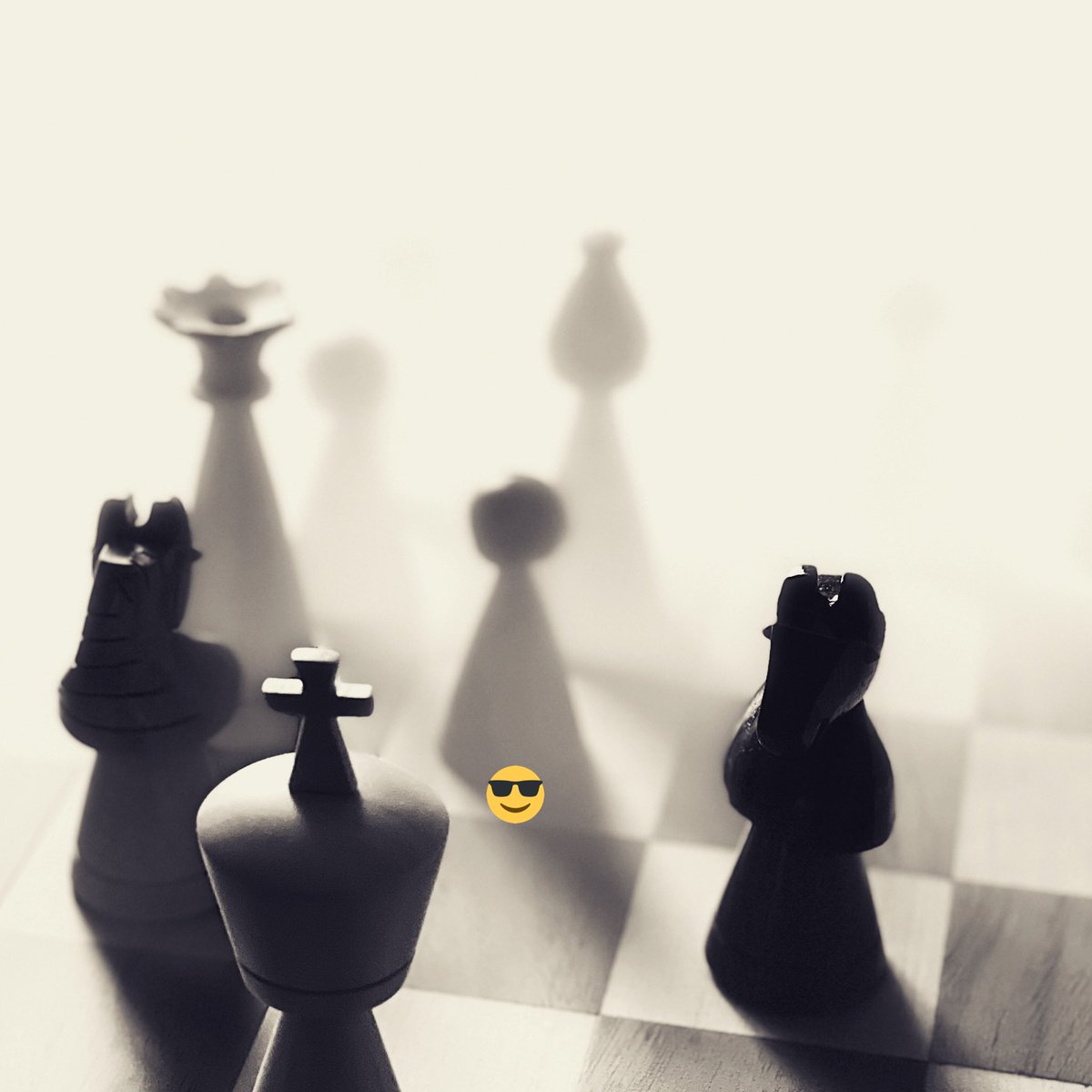Abstractmind007's tweet photo. These photos were taken with the Apple iPhone 13 promax it is of a chess set photos were taken in studio mode Black and white https://t.co/2JoLFKyf4i