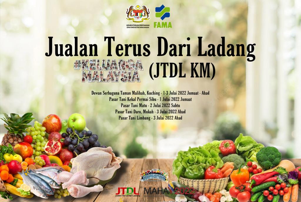 FAMA_sarawak's tweet photo. 📣📣📣Jualan Terus Dari Ladang Keluarga Malaysia (JTDL KM)📣📣📣

FAMA Negeri Sarawak akan mengadakan Jualan Terus Dari Ladang Keluarga Malaysia (JTDL KM) seperti ketetapan dibawah :

📍Dewan Serbaguna, Taman Malihah - 1 - 3/07/2022 (Jumaat - Ahad) https://t.co/y3Y802DwP9