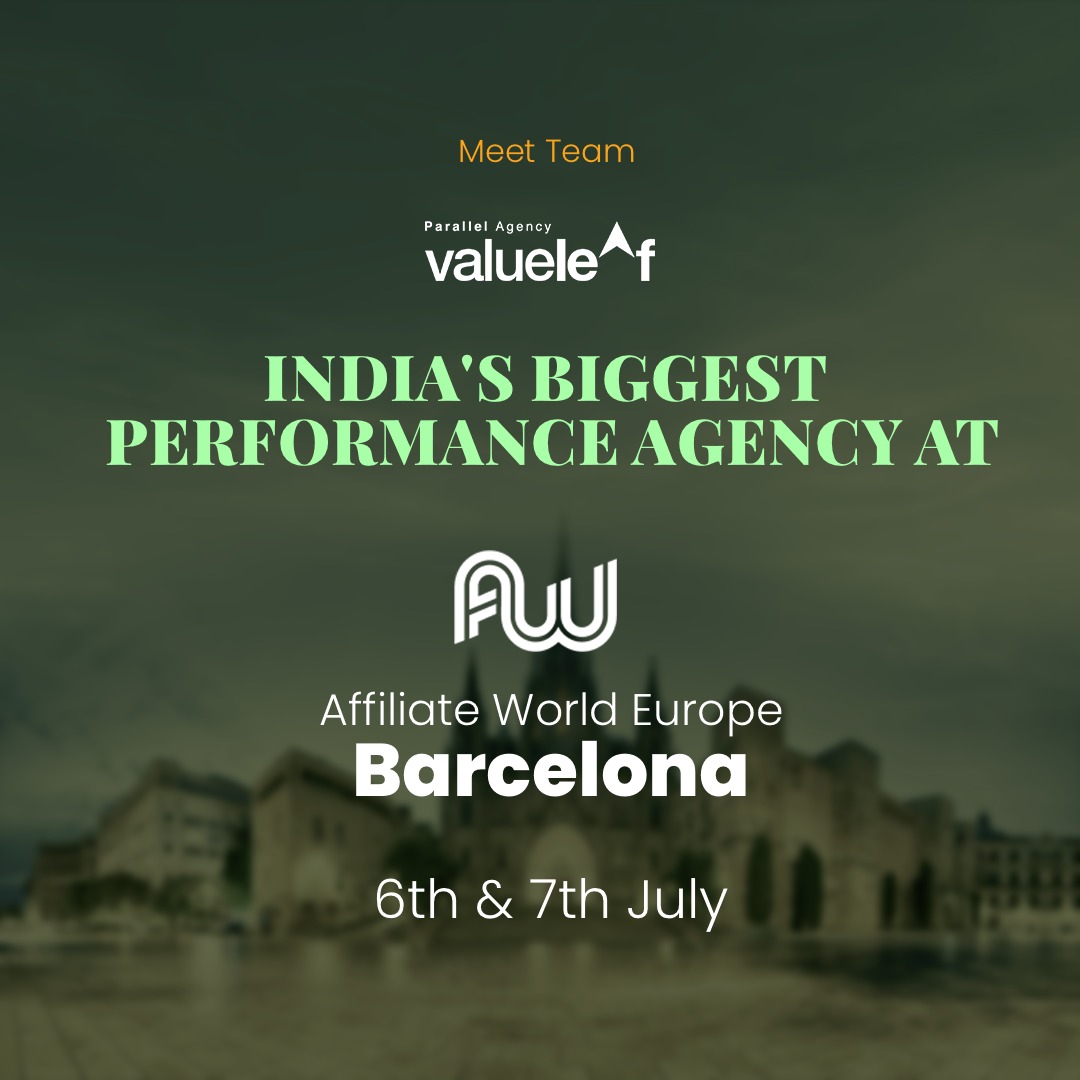 valueleaf's tweet image. Team Valueleaf - India&apos;s Biggest Performance Agency is all set to be a part of the AW Europe happening in Barcelona on 6th and 7th July. Join us in this amazing event and find the best products, offers &amp;amp; traffic for your business.

#valueleaf #affiliateworld2022 #AWeurope