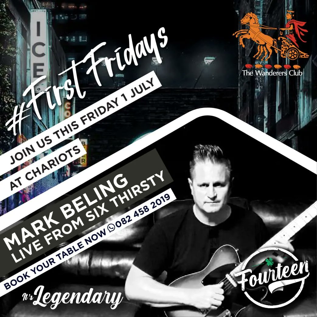 🎸 Don't miss Mark Beling back at Chariots this Friday!