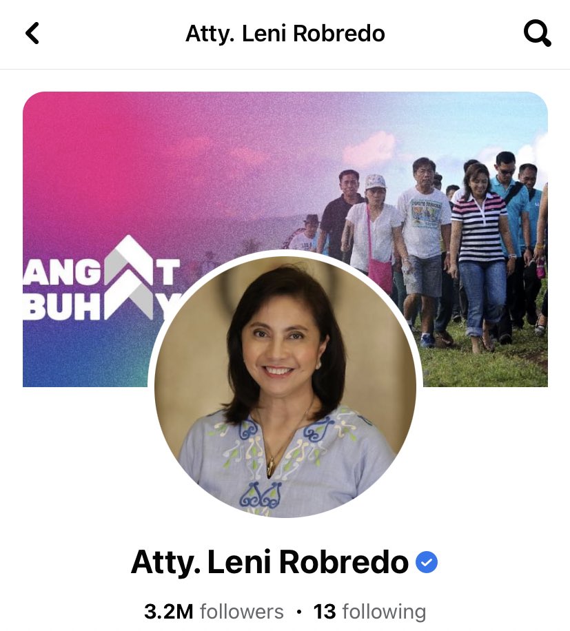 maracepeda's tweet image. As her term as VP ends, Leni Robredo is back as a regular citizen again. She changes her official Facebook page name from “VP Leni Robredo” to “Atty Leni Robredo.” She plans to work again as an alternative lawyer with Saligan while juggling work in Angat Buhay NGO @rapplerdotcom
