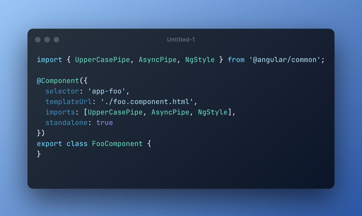 NetanelBasal's tweet image. Directives and pipes from the CommonModule can now be imported individually and via the CommonModule.
#Angular